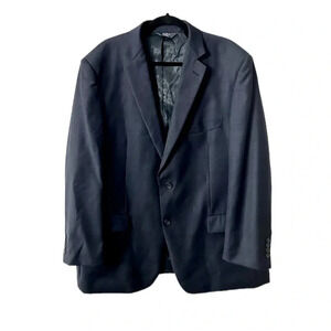 Pronto Uomo Platinum Modern Fit Men's Navy Wool Blend Blazer Jacket Sz 46R GUC
